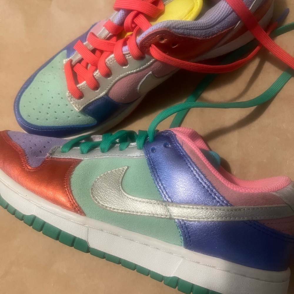 Nike Multicolor Sneakers with Silver Swoosh